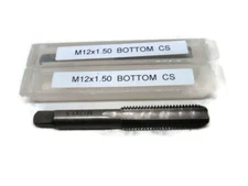 M12 x 1.50 Metric Carbon Steel BOTTOM Tap Hand Tap 2 Pieces Lot  M12 x 1.5