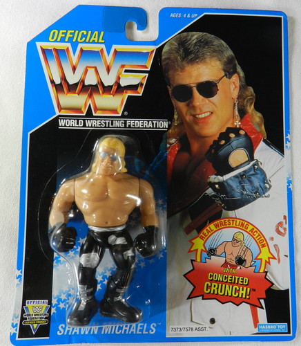 Vintage 1994 Hasbro WWF Shawn Michaels Blue Card B...