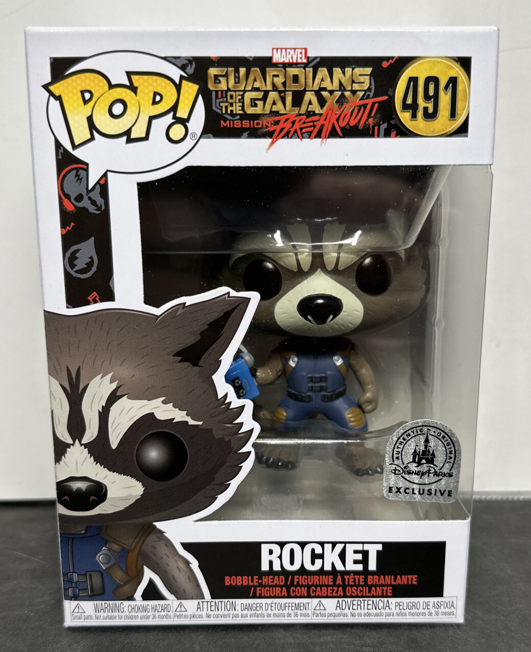 Funko POP! Marvel Guardians of the Galaxy Rocket #491 Disney Parks Exclusive