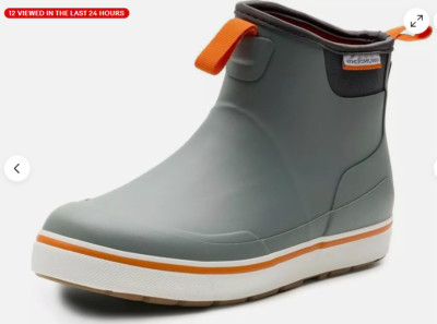 Grundens Men's DECK-BOSS Ankle Boot Monument Grey 60008-030 NEW