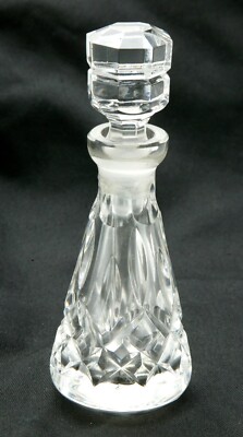 Small 5'' Tall Thick Glass Perfume Bottle With Long Glass Probe. Clean. See Pic.