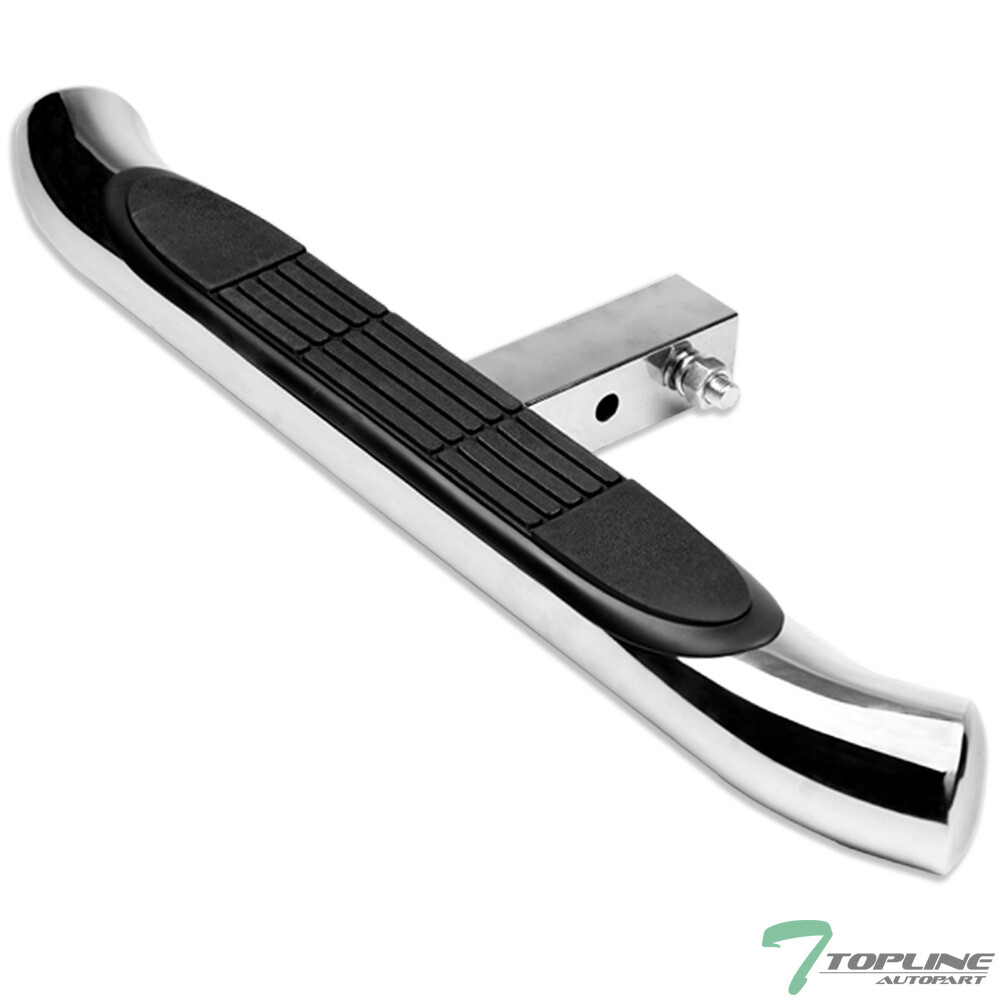TLAPS 3" Tube Rear Trailer Hitch Step Bar w/2" Tow Receiver Chrome For Chevy T01