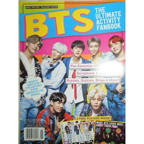 BTS k-pop ULTIMATE ACTIVITY FANBOOK + 2 posters PUZZLES quizzes BINGO scrapbook