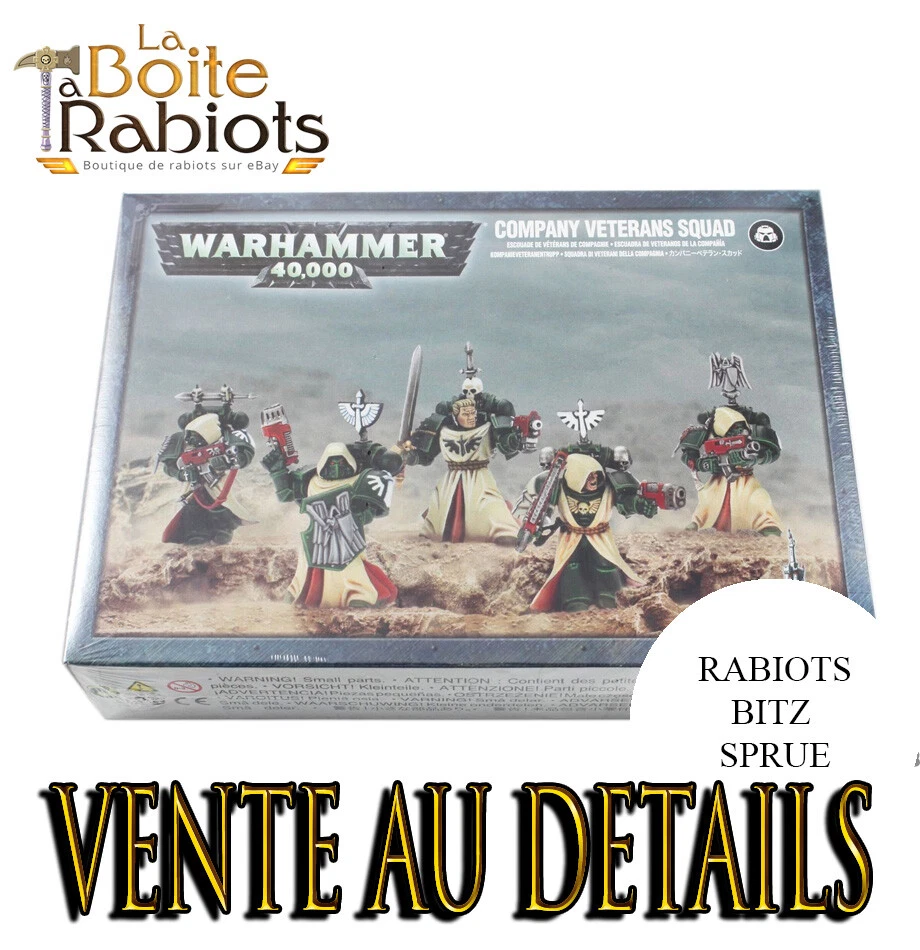 Warhammer 40000 Dark angels Vétérans Vente au détails Rabiot bitz Sprue
