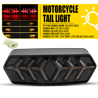 Motorcycle Brake Tail Light Turn Signals LED Integrated For Honda MSX/GROM125 A