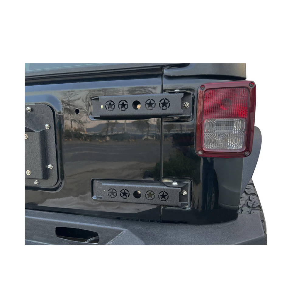 Fits 2007-2017 Jeep Wrangler JK Steel Heavy Duty Reinforc Tailgate Hinge Set - Imagem 3 de 4