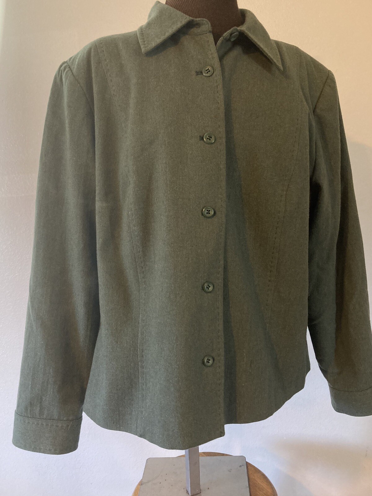 Pendleton Womens 16W Green Wool Jacket - image 1