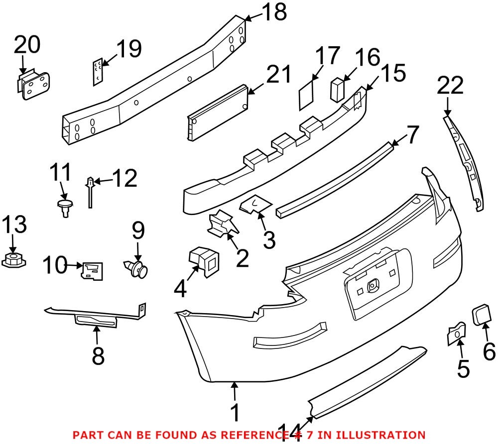 Genuine Nissan OEM Bumper Cover Spacer 85094CD000