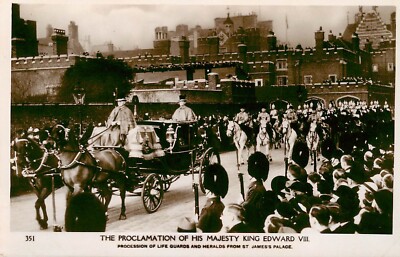 ST JAMES PLACE DIE VERKÜNDIGUNG SEINER MAJESTÄT KÖNIG EDWARD VIII - POSTKARTE