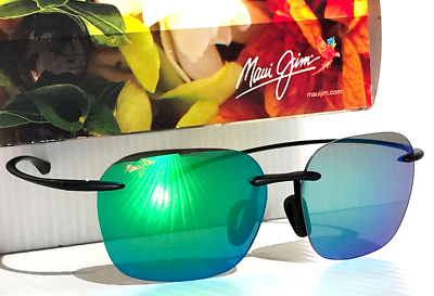 NEW Maui Jim KOMOHANA Matte Black POLARIZED Maui Green Small