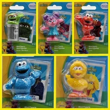 JUST PLAY SESAME STREET SET OF FIVE 2-3" MINI FIGS BIG BIRD, OSCAR,  ELMO++!