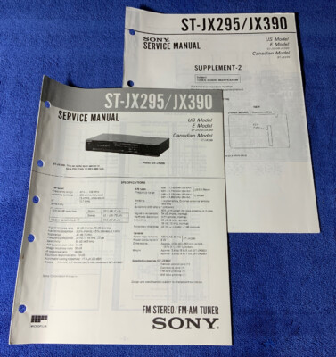 SONY ST-JX295/JX390 TUNER ORIGINAL SERVICE MANUAL SCHEMATIC EXTRA M761x