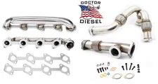 03-07 FOR Ford Powerstroke F250 F350 6.0 Stainless Exhaust Manifolds And Up Pipe