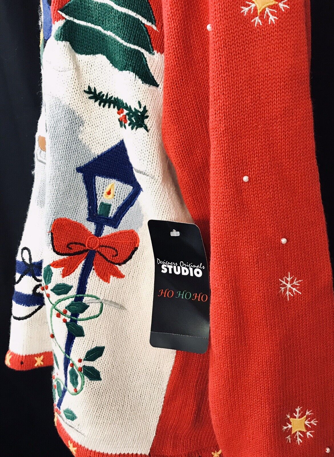 Designers Originals Studio Ugly Christmas Skating Penguin Sweater 