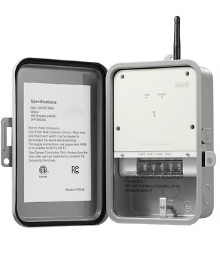 DEWENWILS Pool Pump Timer, Outdoor Smart WiFi Box, Heavy Duty 40A 240VAC 3HP