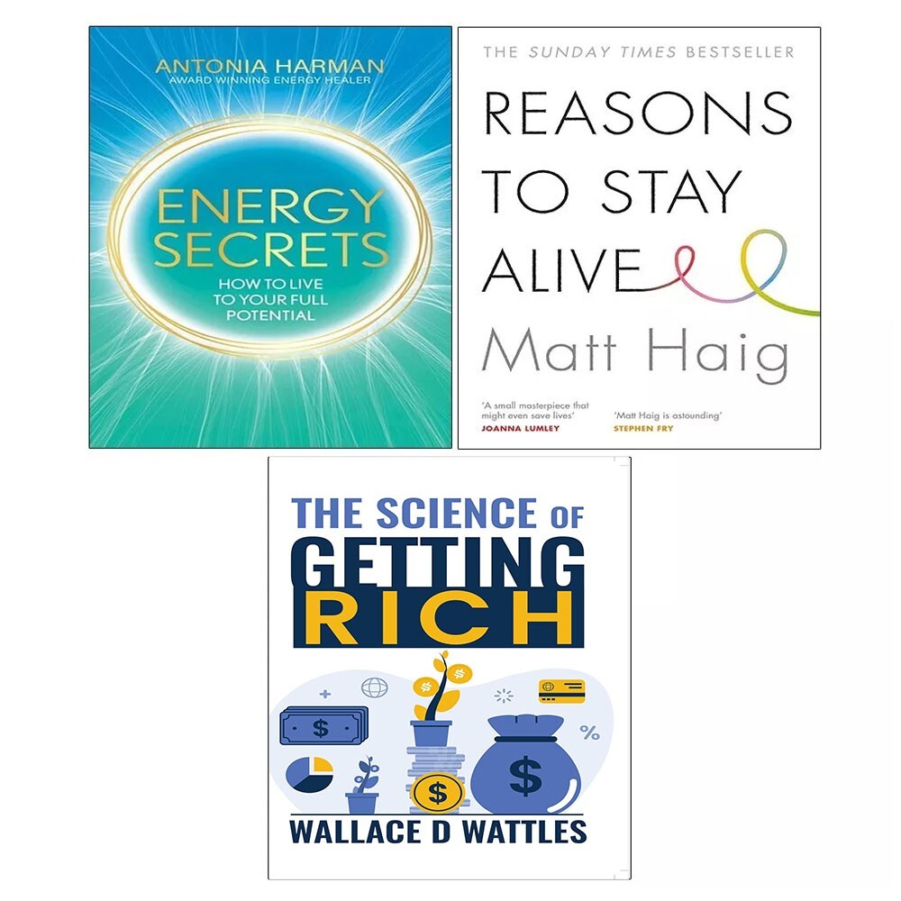 Energy Secrets, Science of Getting Rich, Reasons to Stay Alive 3 Books Set