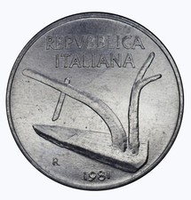 10 LIRE 1981 SPIGHE REPUBBLICA ITALIANA FDC UNC CF100
