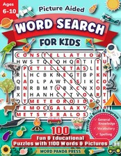 Word Search for Kids with Pictures: 100 Fun  Educational Wordsearch Puzzle ...