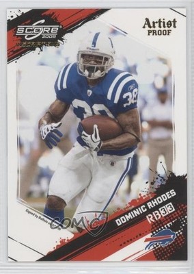 2009 Score Inscriptions Artist Proof 32/32 Dominic Rhodes #125 0v1