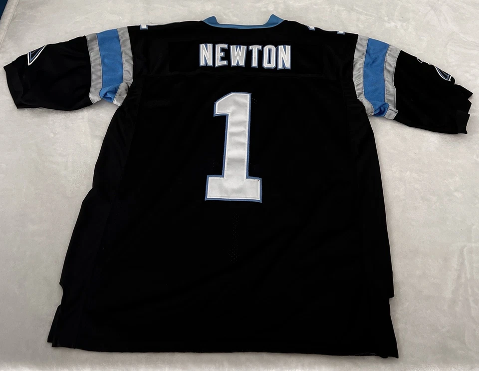 Camiseta de fútbol Cam Newton Reebok Pro On Field Carolina Panthers negra talla 50 Foto 2 de 4