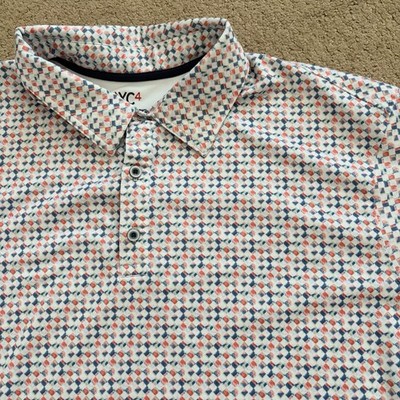Johnston & Murphy XC4 Men s XXL Performance Stretch Golf Polo Geometric Pattern