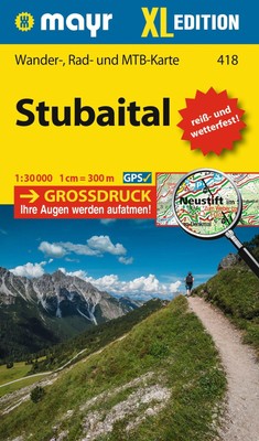 Mayr Wanderkarte Stubaital XL 1:30.000 | (Land-)Karte | Mayr Wanderkarten | 2023