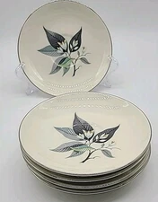 4 Vintage Mid Century Lotus Hai Homer Laughlin Rhythm Bread & Butter Plates