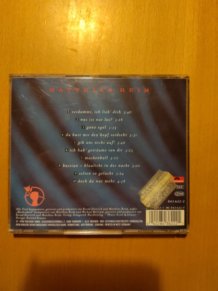 Matthias Reim"Reim"!!! CD von 1990 !!! - Bild 2 von 4