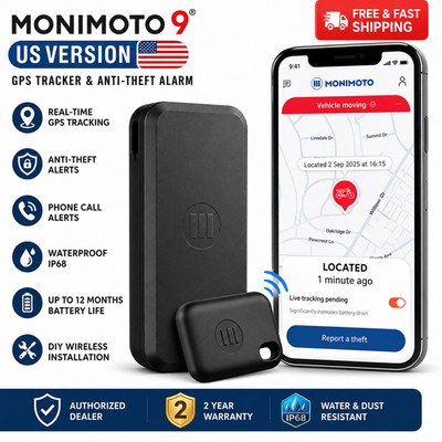 Monimoto 9 US GPS Tracker Motorcycle Vehicle Anti-Theft Alarm Key Fob IP68