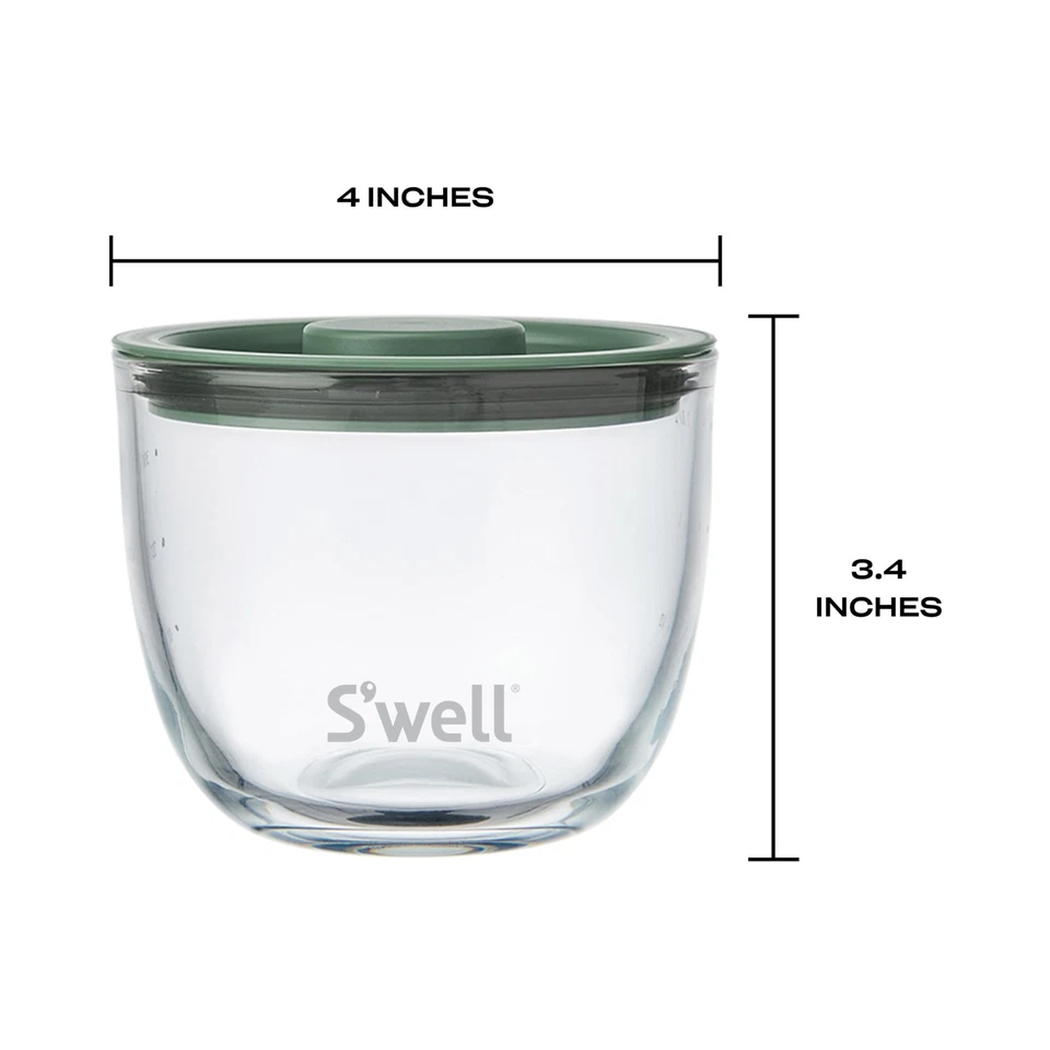 Juego de 4 cuencos de preparación de vidrio S'well de 12 oz, diseño de anidación, fácil preparación de comidas Foto 2 de 4