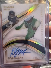 2023 IMMACULATE Gold  SSP CLEAT IMPRESSION ON CARD AUTO DJ MOORE /25