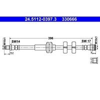 1X Bremsschlauch ATE 24.5112-0397.3 Passend FüR Fiat