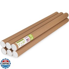 Paclord 3" x 48" Reinforced Kraft Paper Mailing Tube, Pack of 6 T