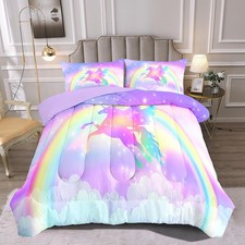 Kids Comforter Bedding Set 3 Pieces Super Soft Breathable Print Kids Bedding ...