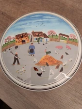Villeroy Boch Naif Farm Village Candy Trinket Dish Box with Lid Laplau3Porcelain
