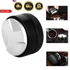 Coffee Distributor 58mm Espresso Leveler Tool Adjustable Height Black Stainle...