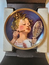 Norman Rockwell Limited Edition Numbered Plate COA Making Believe At The Mirror