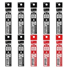 Pentel Multi-function Ballpoint Pen Refill Set XKBXES5 0.5mm Black 7 pieces, Red