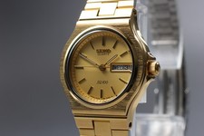 [NEUF] Montre Seiko SQ100 2A23-0250 Day Date Quartz pour femme en or du JAPON