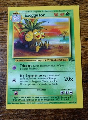 Exeggutor 35/64 Square Cut Error Jungle Uncommon NFC Pokemon Card VLP^
