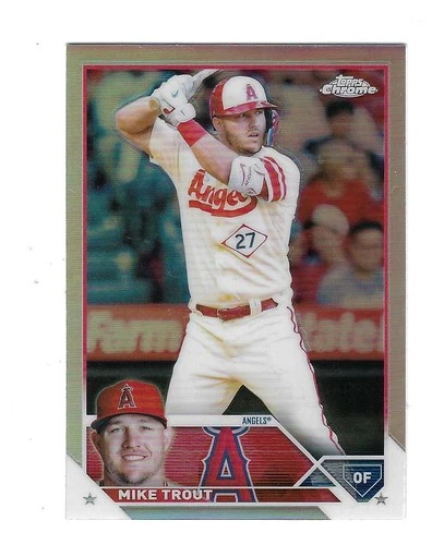 MIKE TROUT 2023 TOPPS CHROME REFRACTOR #27 $25.00 LOS ANGELES ANGELS MINT