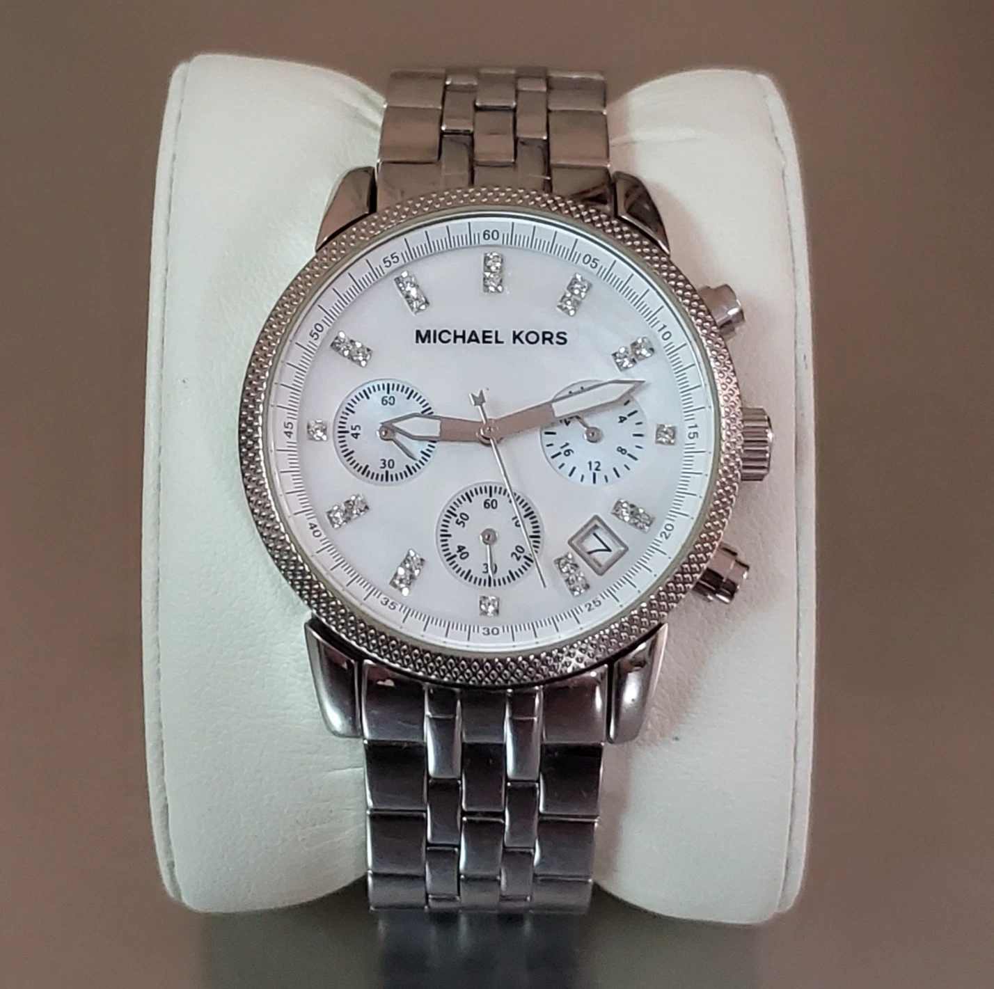 Orologio Cronografo MICHAEL KORS Unisex Quadrante MOP Analogico Data 6 25 pollici 37 mm