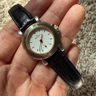 Vintage Movado Folio Manual Wind Watch Two Tone 18k Gold  display picture 1