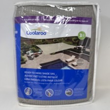 Coolaroo Shade Sail Rectangle 13x7ft Outdoor UV Block Ready to Hang Patio Awning