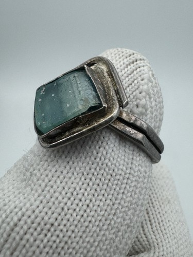 Anello JACK 925 in argento sterling vetro romano di oltre 100 anni - Foto 5 di 12