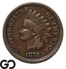 1878 Indian Head Cent Penny, Very Fine