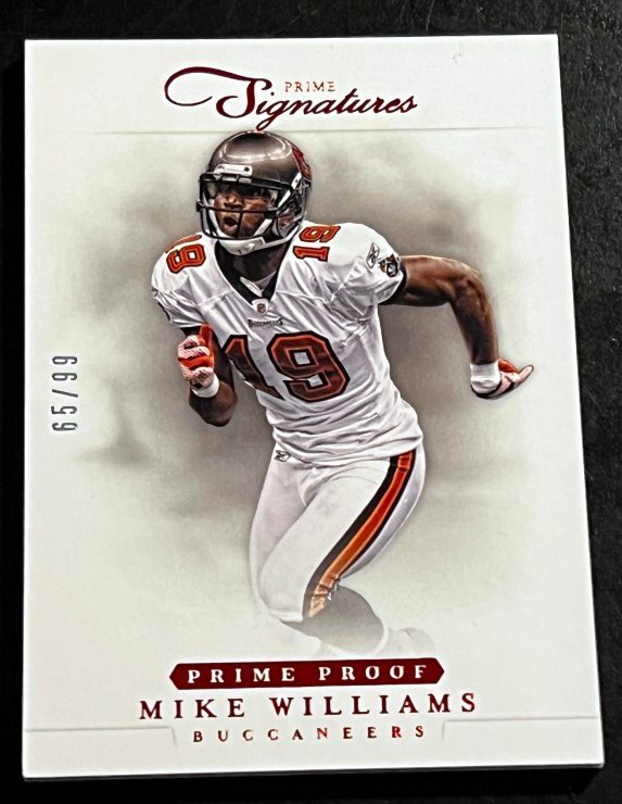 2012 Panini Signatures Mike Williams #12 Tampa Bay Buccaneers (no auto) #'d /99