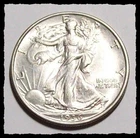 1936-P WALKING LIBERTY HALF DOLLAR White w/ Subdued Luster UNC #31D54 .90 SILVER