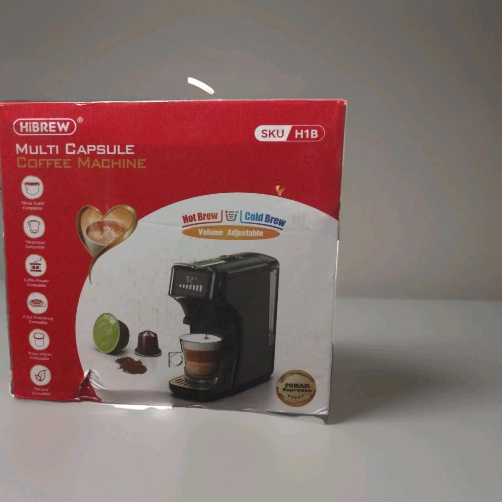 HiBREW H1B 6in1 Multi Capsule Coffee Maker for Hot and Iced Cold Brew