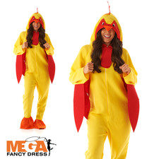 Adults Chicken Fancy Dress Costume Book Easter Ladies Animal Stag Party Mens